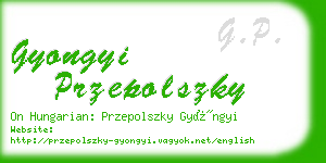 gyongyi przepolszky business card